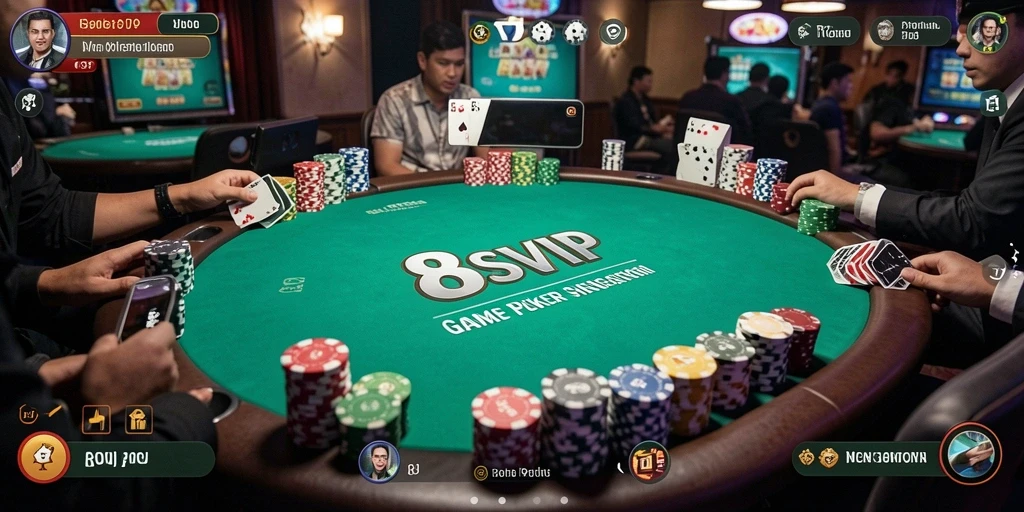 Tampilan gameplay Poker yang menarik di 8SVIP.