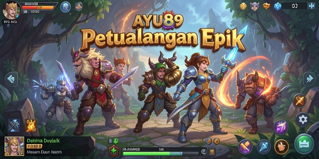 Screenshot gameplay AYU89 menampilkan aksi petualangan seru dan karakter dinamis.