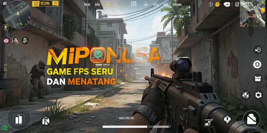 Tangkapan layar gameplay MPONUSA yang menunjukkan aksi menegangkan.