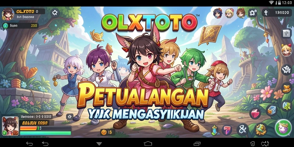 Screenshot gameplay OLXTOTO menunjukkan aksi karakter Anime yang seru.